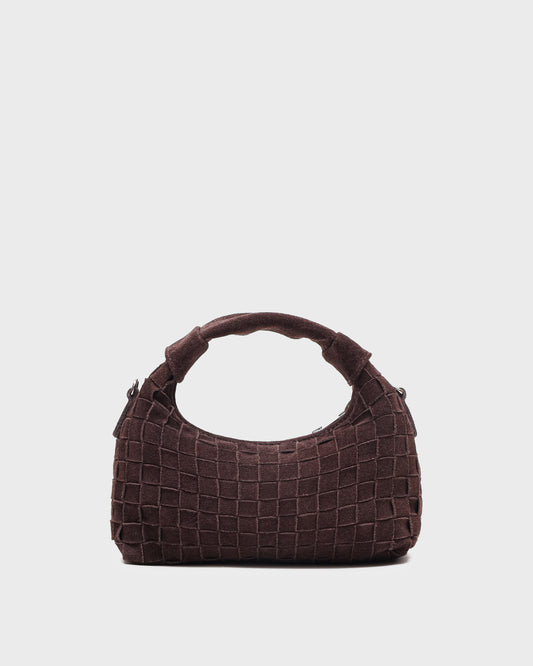 Núnoo Mini Dandy Braided Suede Chocolate Small bag Chocolate