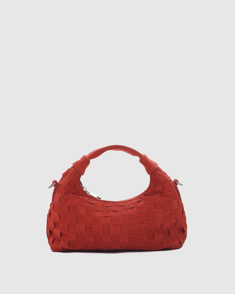 Mini Dandy Braided Suede Red