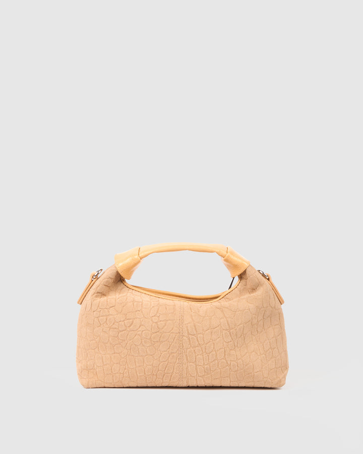 Núnoo Mini Dandy Scale Suede Cream Small bag Cream