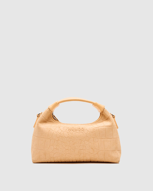 Núnoo Mini Dandy Scale Suede Cream Small bag Cream