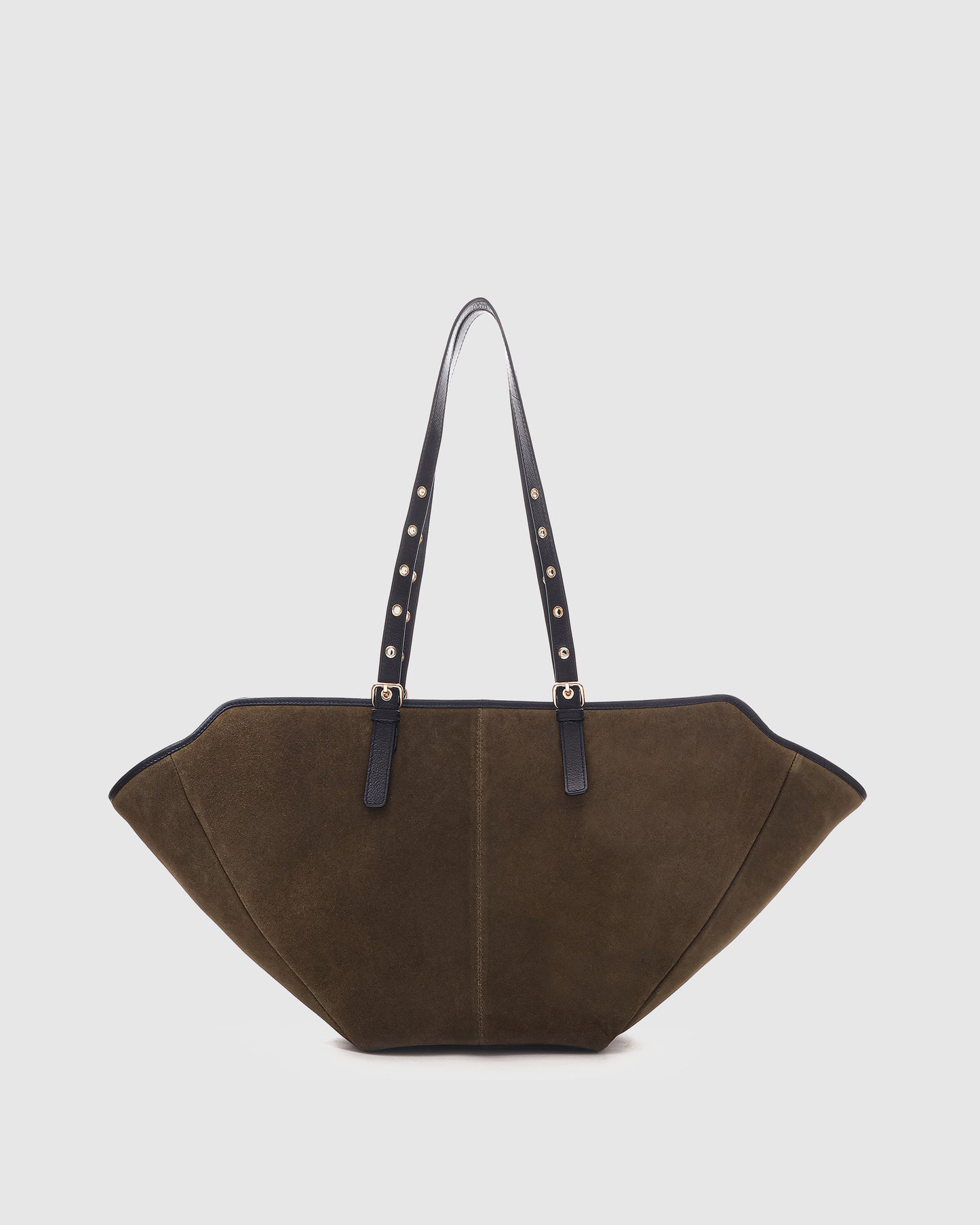 Núnoo Nora Suede Dark Olive w. Gold Maxi Dark Olive