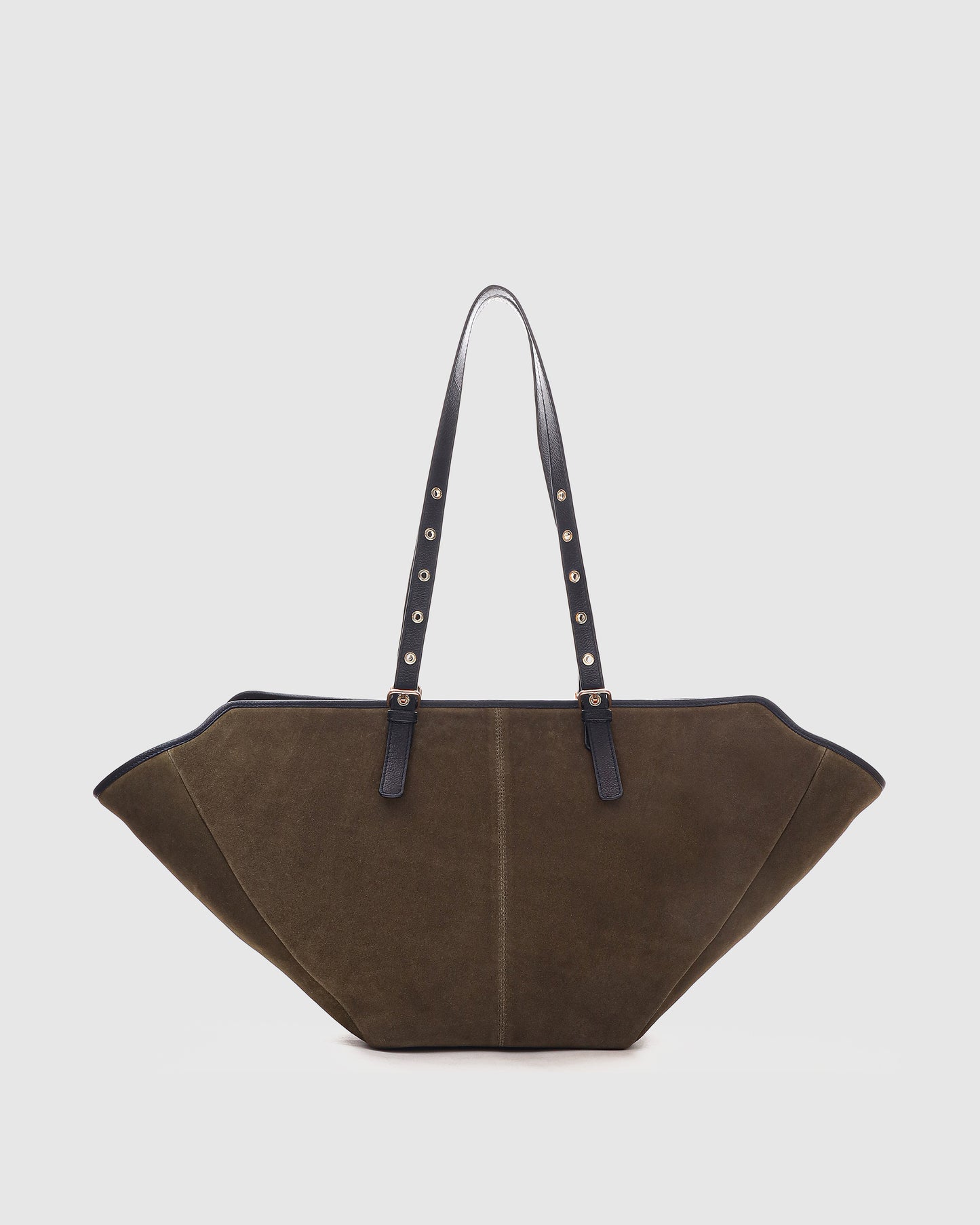 Núnoo Nora Suede Dark Olive w. Gold Maxi Dark Olive