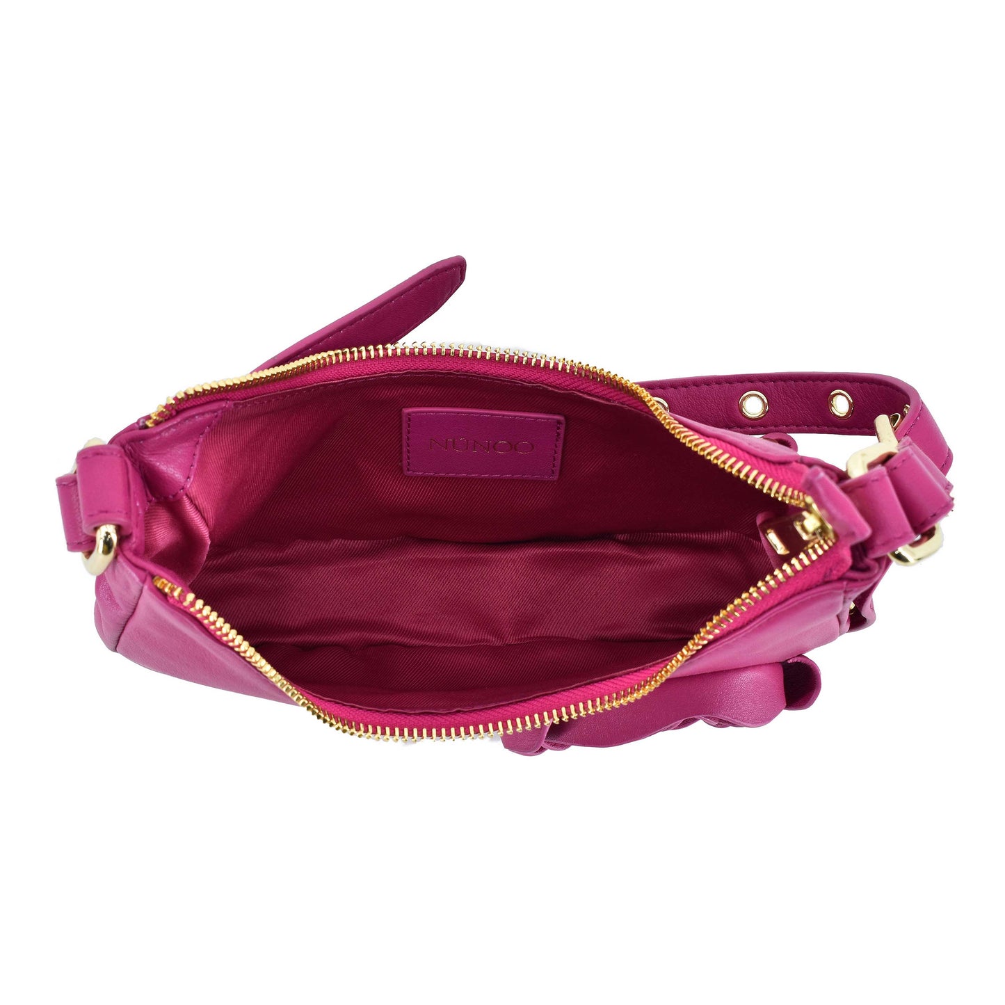 Núnoo Palma Rose Cozy Hot Pink w. Gold Shoulder bags Hot Pink
