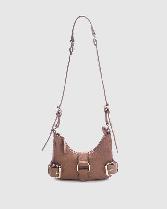 Núnoo Palma new zealand light brown w. Gold Small bag