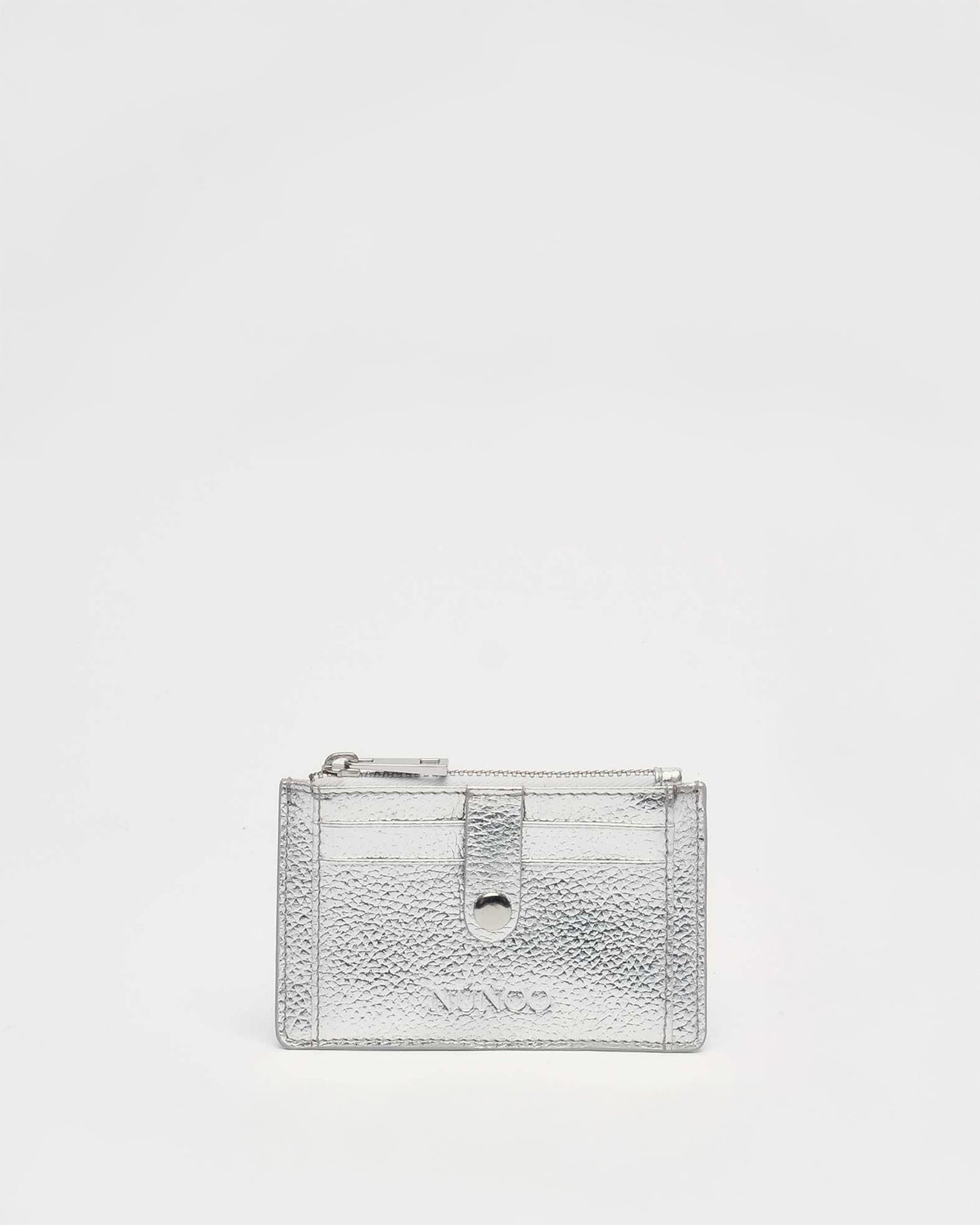Núnoo Pixie Buckle Metallic Silver Wallet Silver