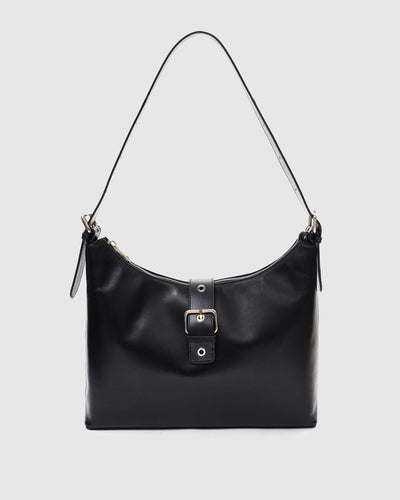 Rio Buckle Italian Leather Black w. Gold