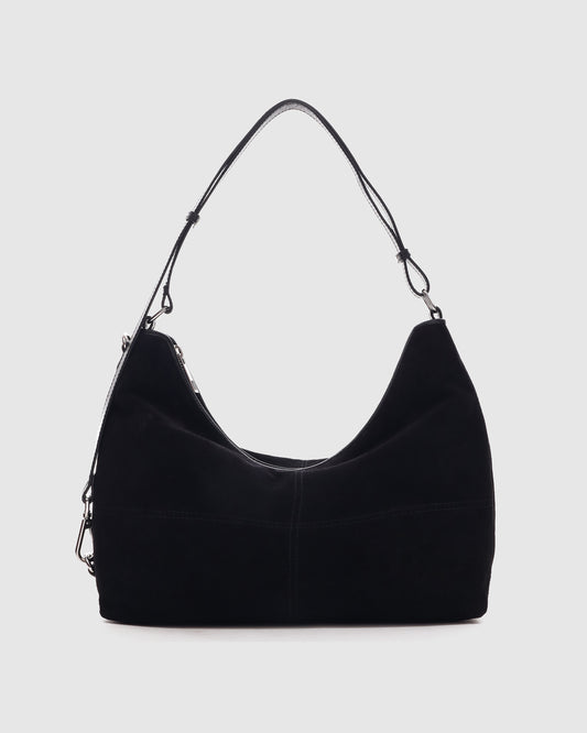 Núnoo Rio Suede Black Large Black