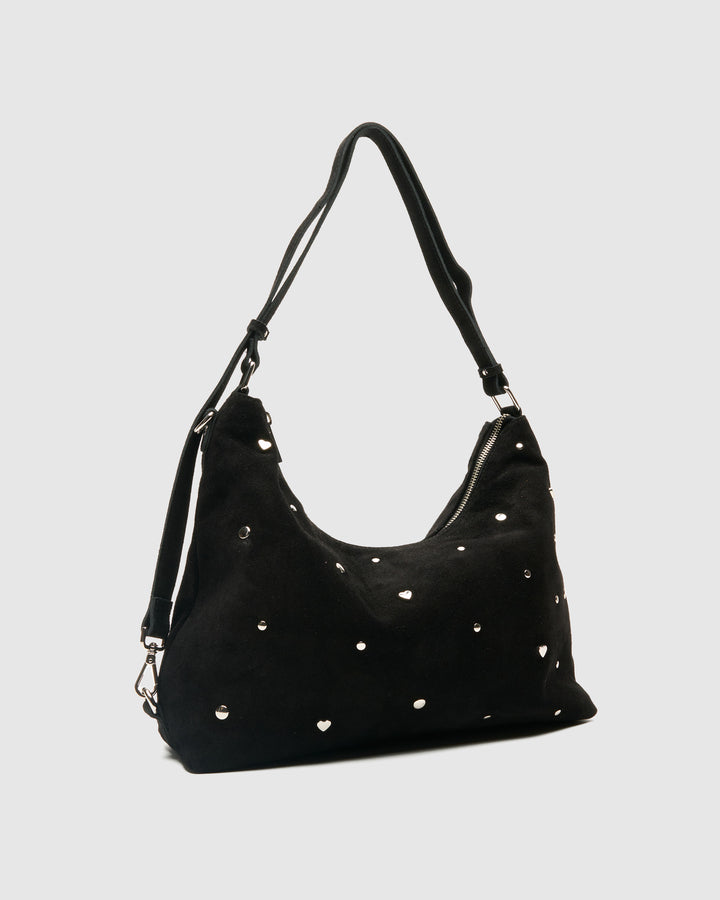 Núnoo Rio Sweetheart Suede Black Large Black