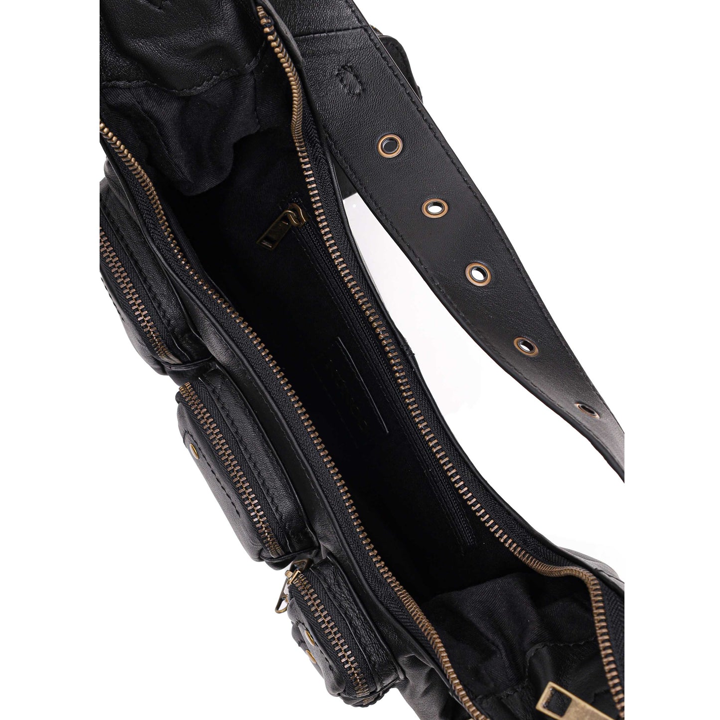Núnoo Sally Small Pocket Sheep Black w. gold Medium Black