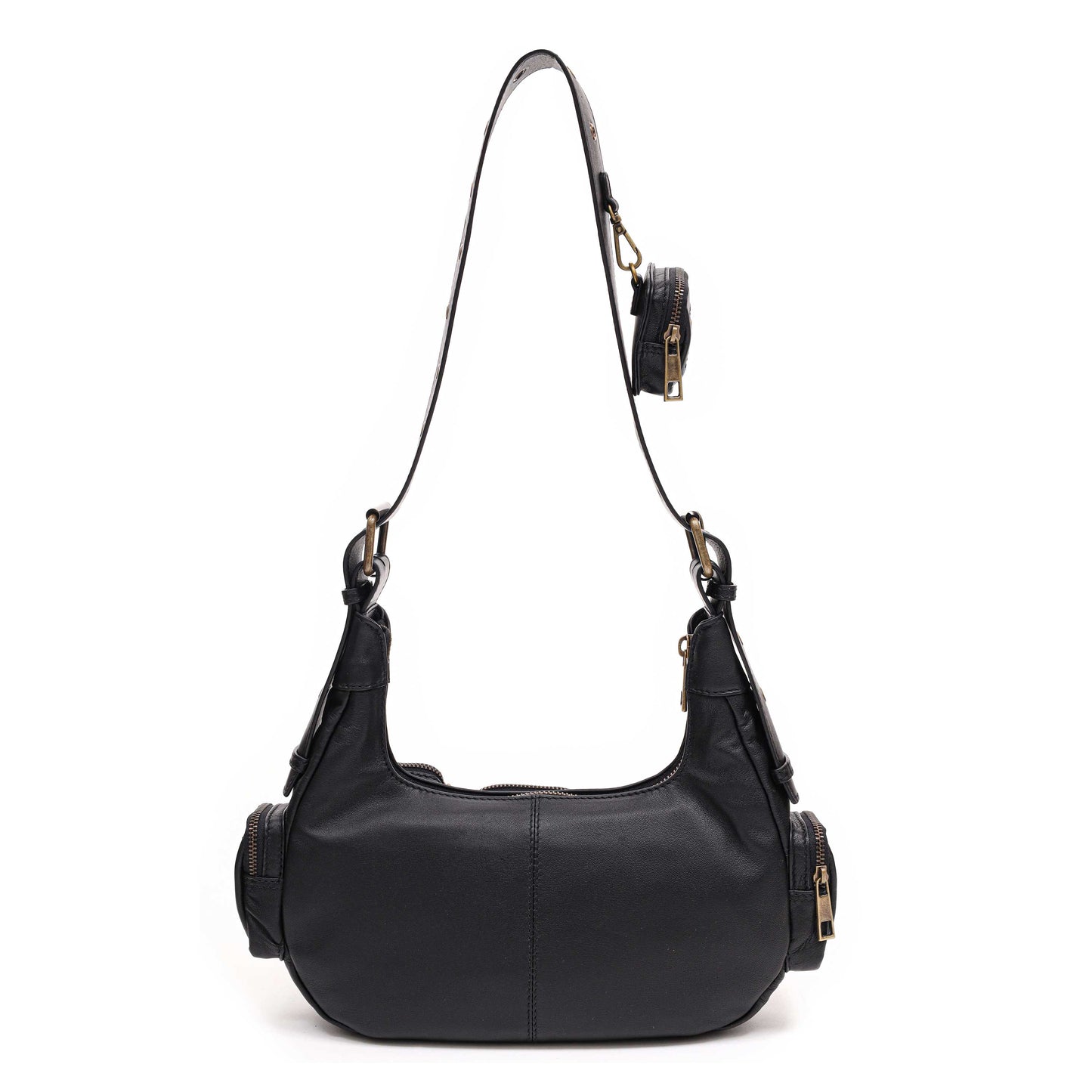 Núnoo Sally Small Pocket Sheep Black w. gold Medium Black