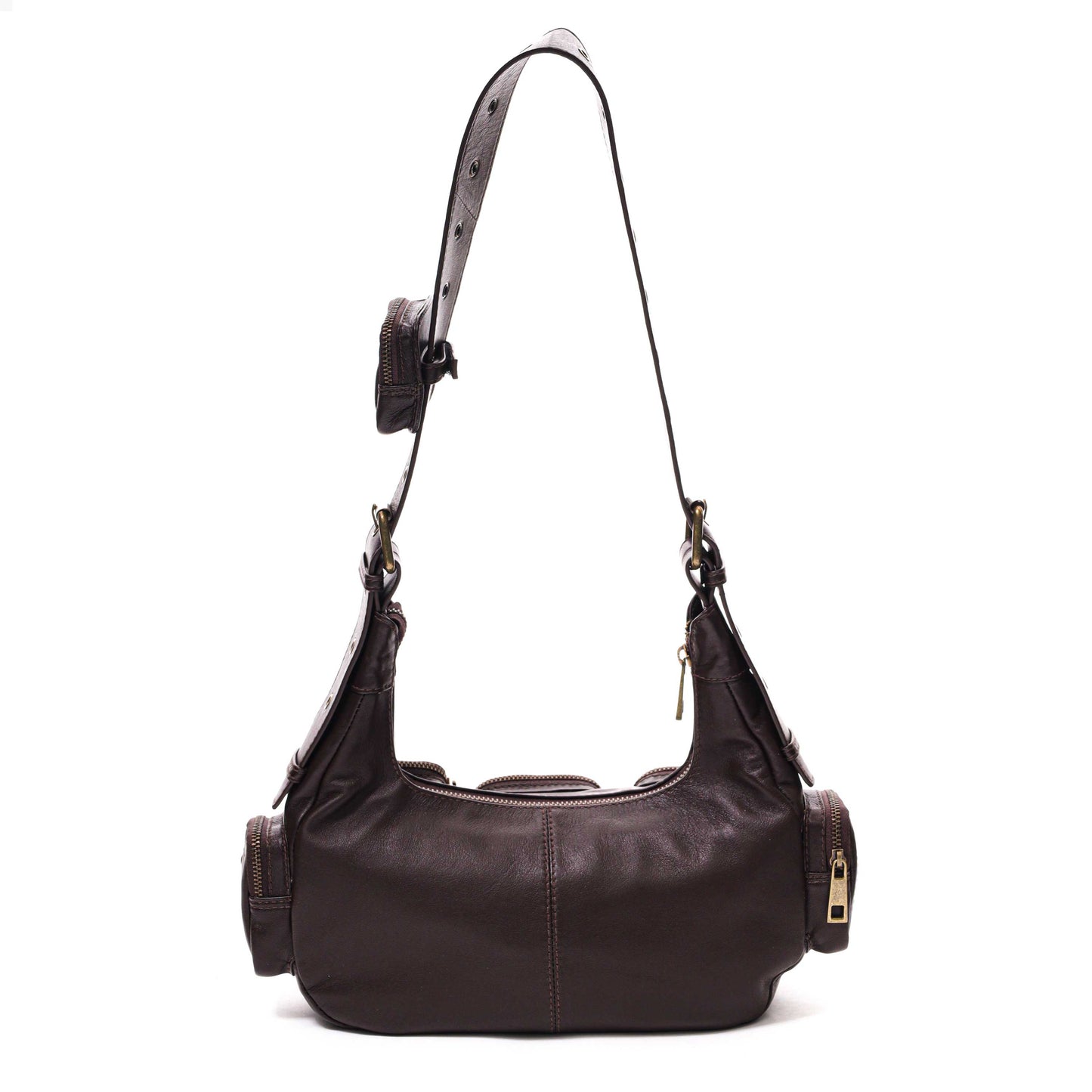 Núnoo Sally Small Pocket Sheep Brown w. gold Shoulder bags Brown