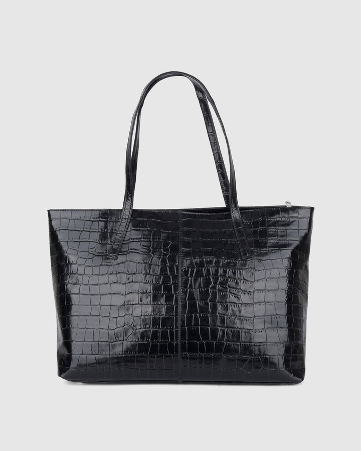 Núnoo Shopper Braided Texas Dusty Blue Large Black