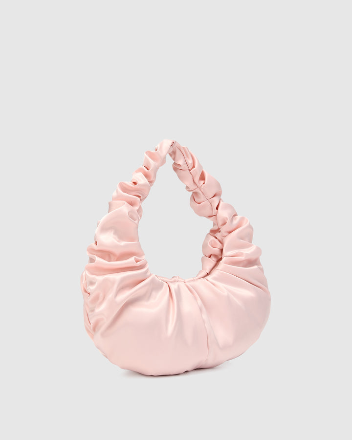 Núnoo Small Agnes Draped Satin Light Pink Small bag Light pink