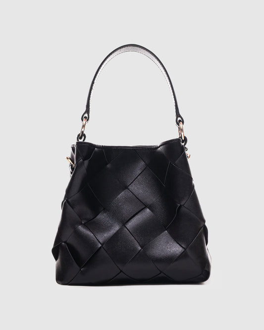 Núnoo Small Chiara Braided Florence Black w. Gold Medium Black