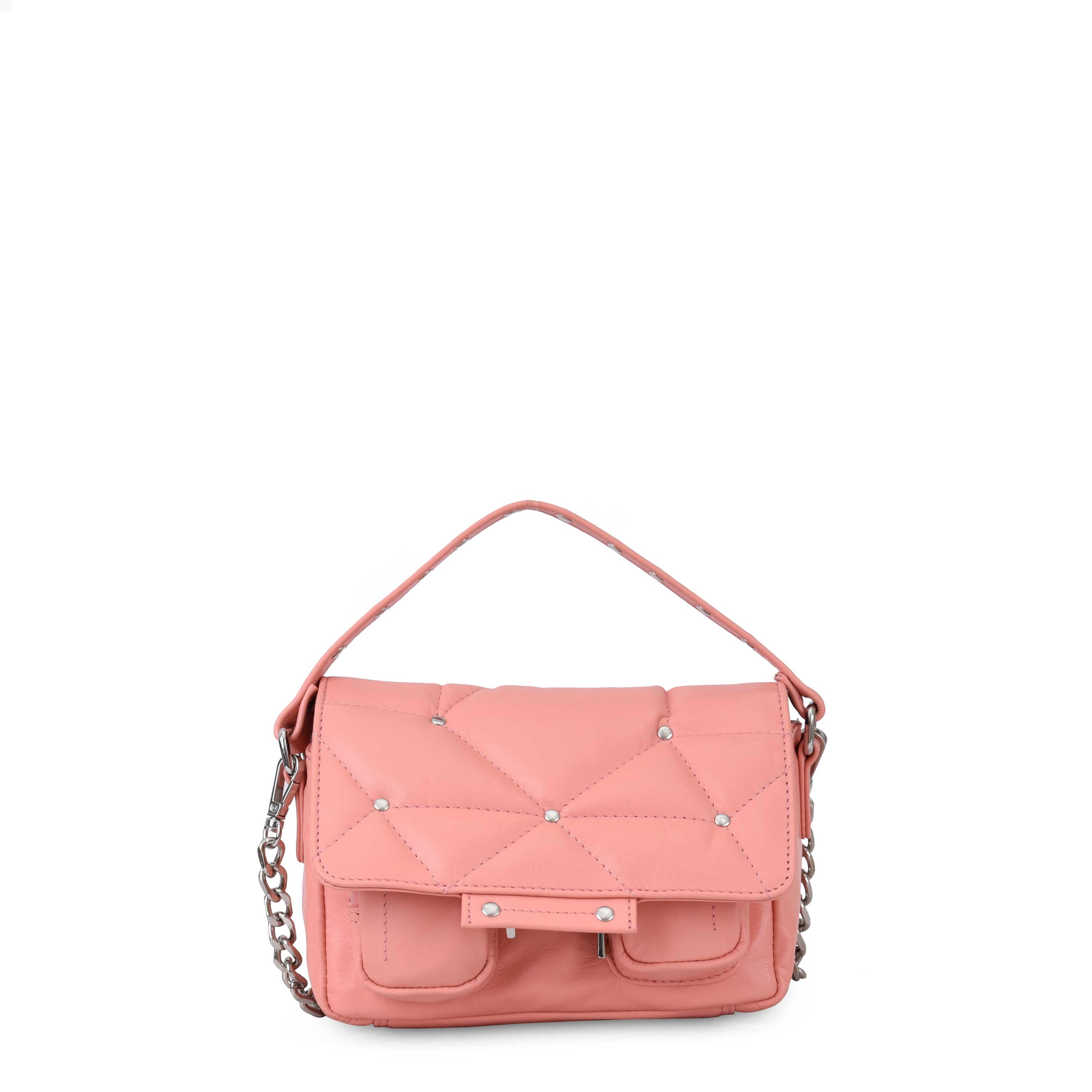 Valentino Red Quilted Leather Mini Candystud Top Handle Bag Valentino