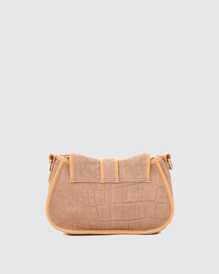 Núnoo Small Maria Scale Suede Cream Small bag Cream