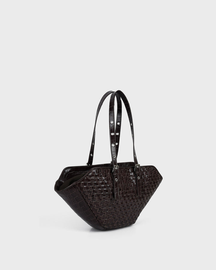 Núnoo Small Nora Braided Texas Chocolate Medium Chocolate