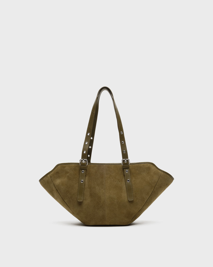 Small Nora Suede Dusty Olive