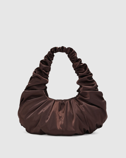 Núnoo Agnes Draped Satin Mole Medium Mole