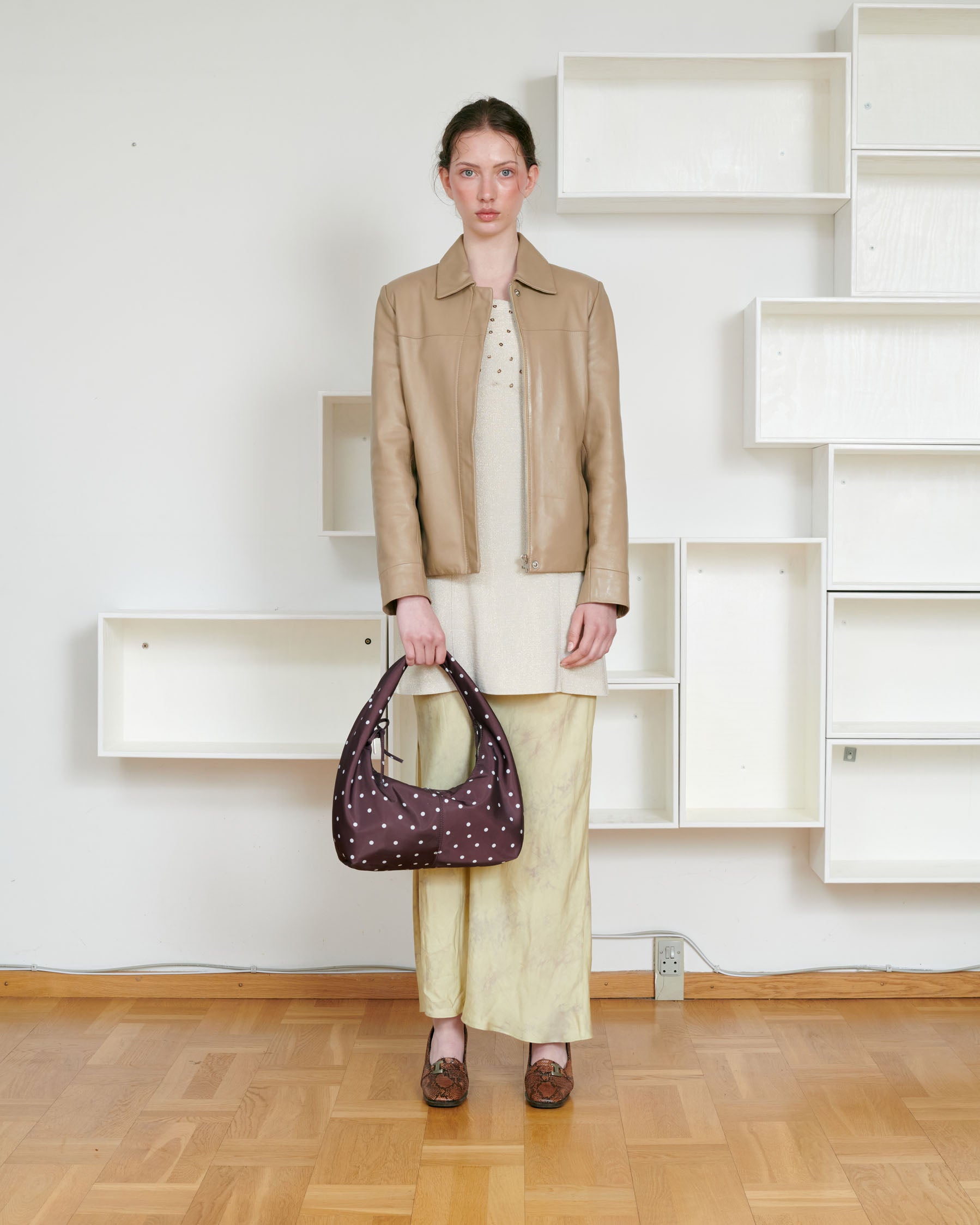 Núnoo Agnes Recycled Nylon Chocolate Dots Medium Chocolate Dots