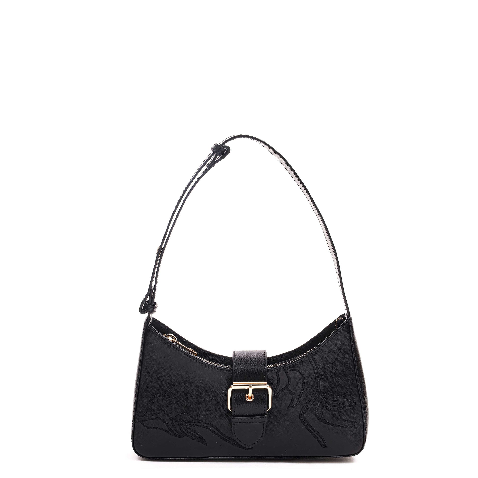 Núnoo Apollo Embroided Florence Black w. Gold Shoulder bags
