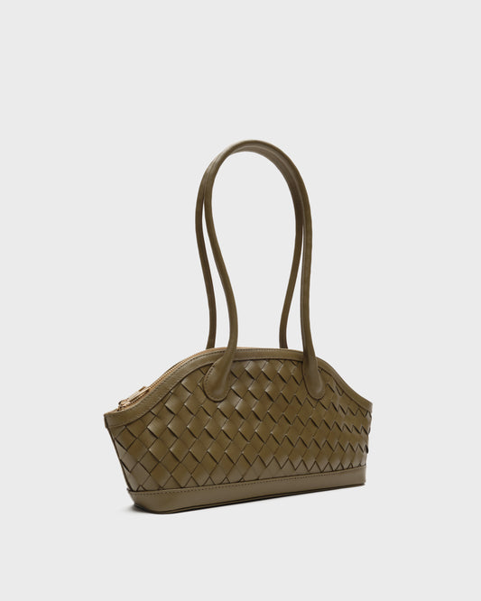 Núnoo Ayo Braided Florence Dusty Olive w. Gold Medium Dusty Olive