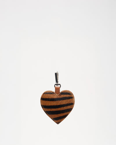 Bagcharm Heart Stripes Deluxe Dark Brown