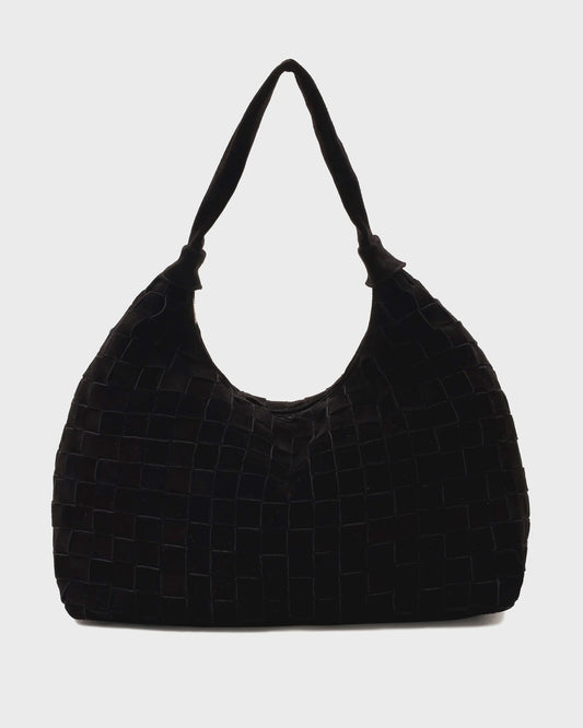 Núnoo Big Dandy Braided Suede Black w. Gold Large