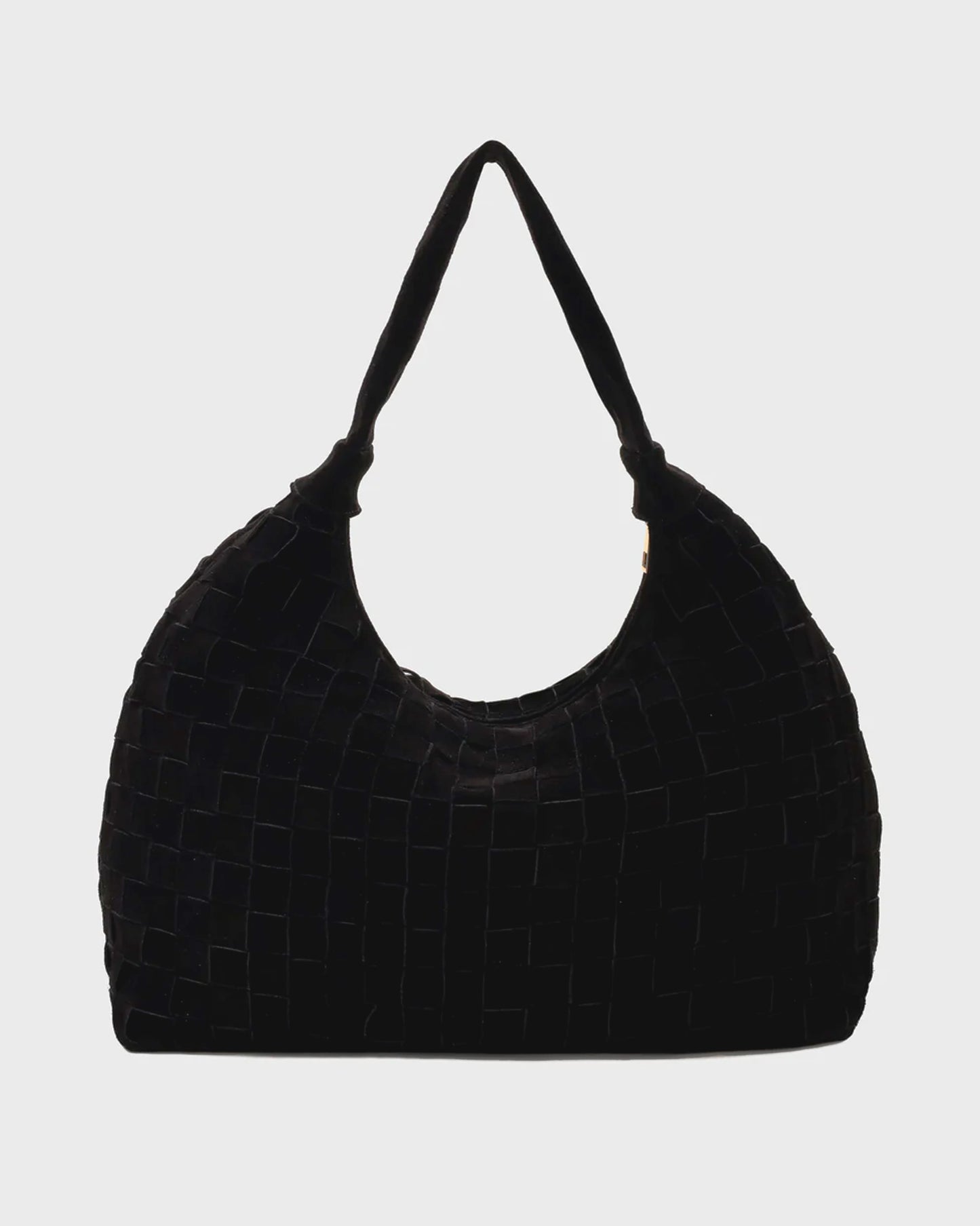 Núnoo Big Dandy Braided Suede Black w. Gold Large