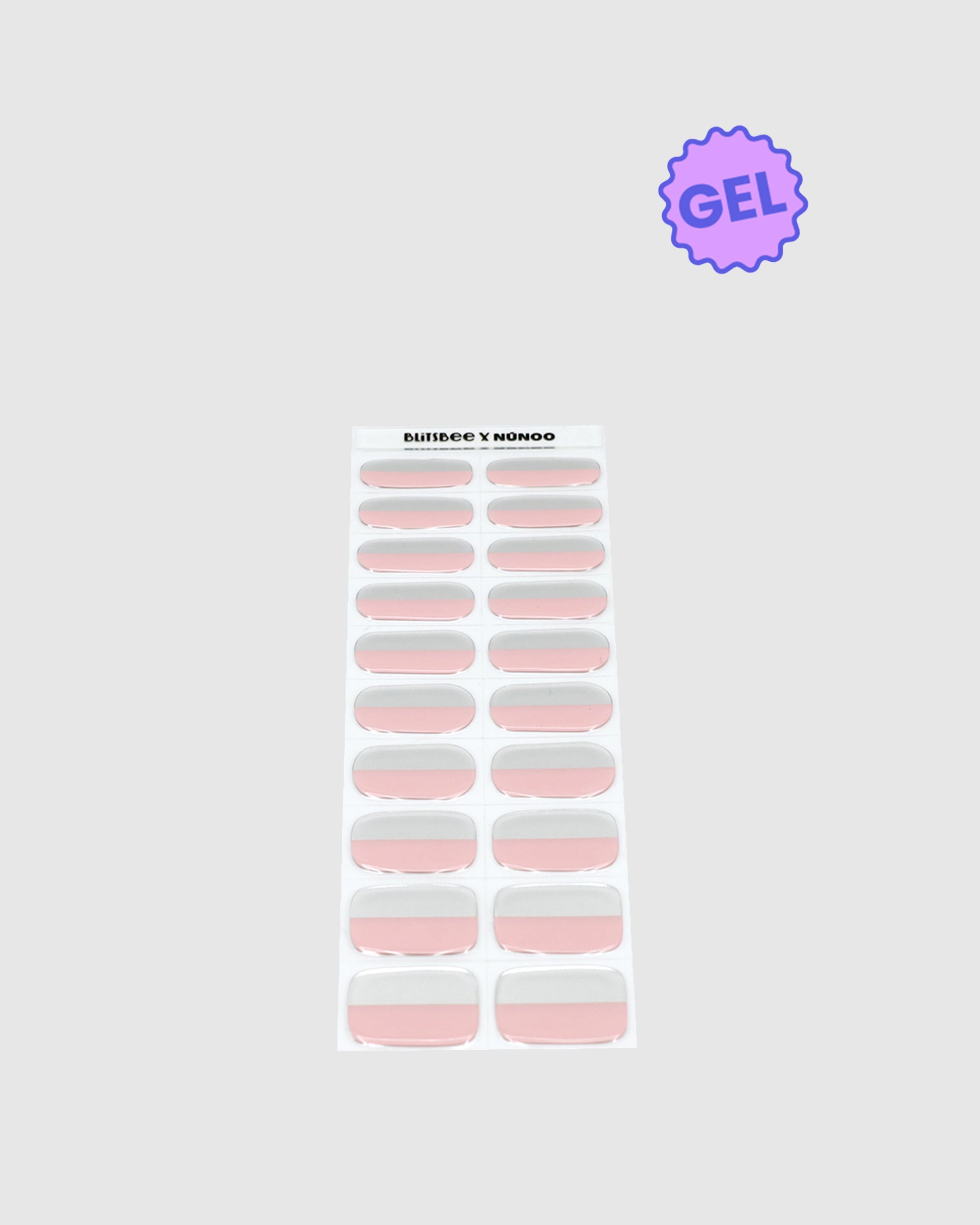 Núnoo Blitsbee Gel nail sticker - Silver Dream Accessories Baby Pink
