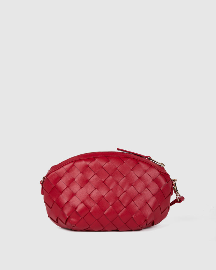 Núnoo Cara Braided Florence Fiery Red w. Gold Small bag Fiery Red