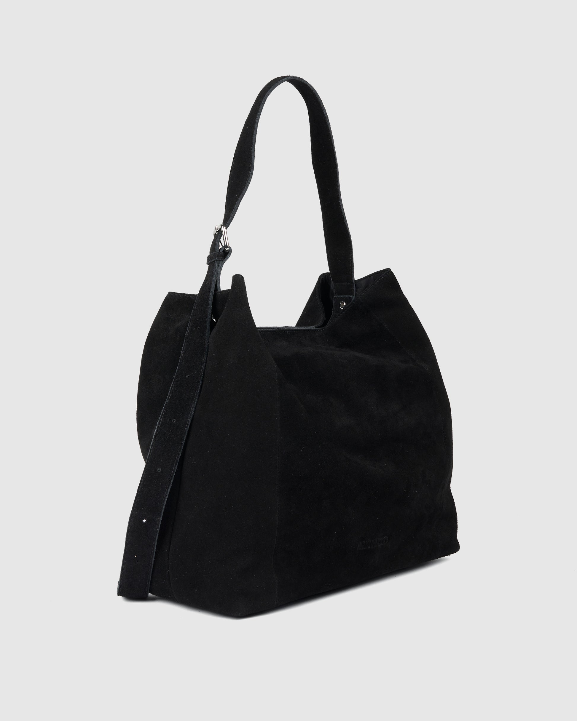 Núnoo Chiara Large Suede Black Large Black