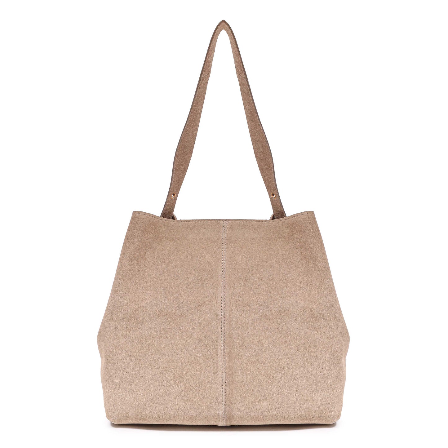 Núnoo Chiara Suede Beige w. Gold Shoulder bags Beige