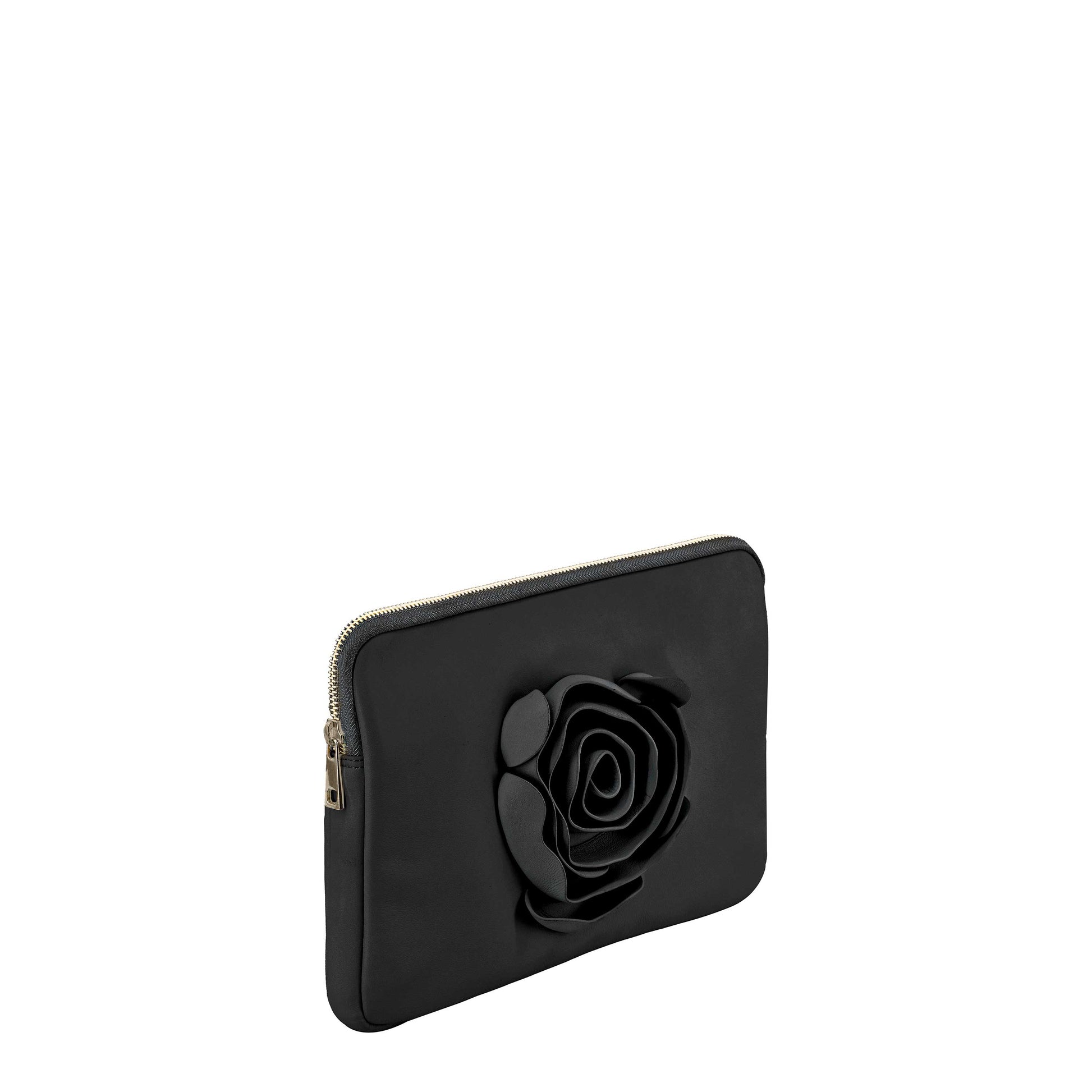 Núnoo Clutch Rose Cozy Black w. Gold Clutch Black