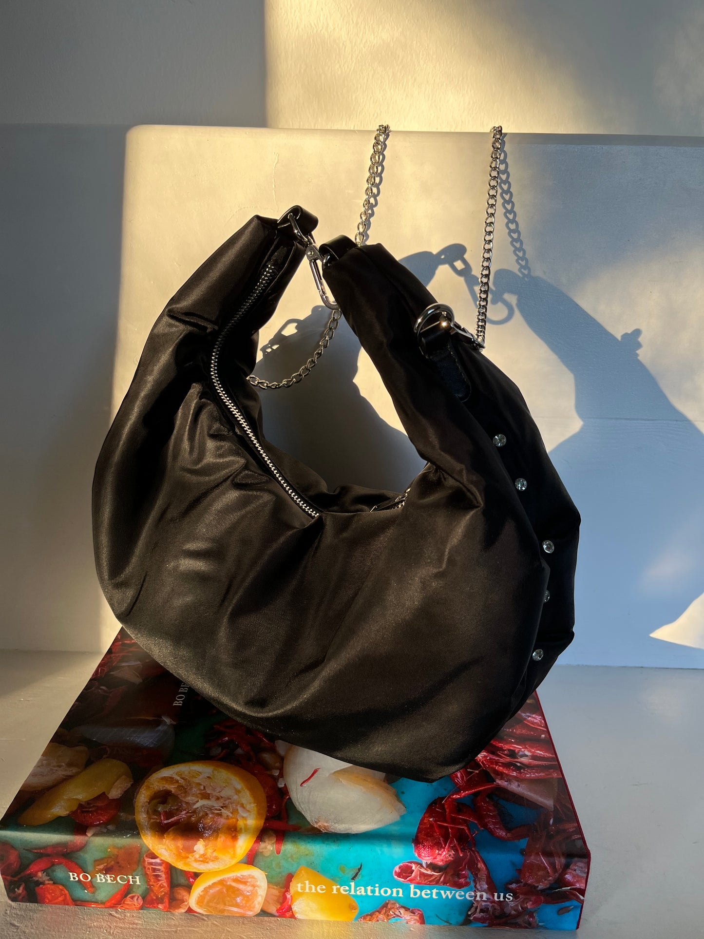 Núnoo Dagmar Recycled Nylon w. Crystal Black Medium Black