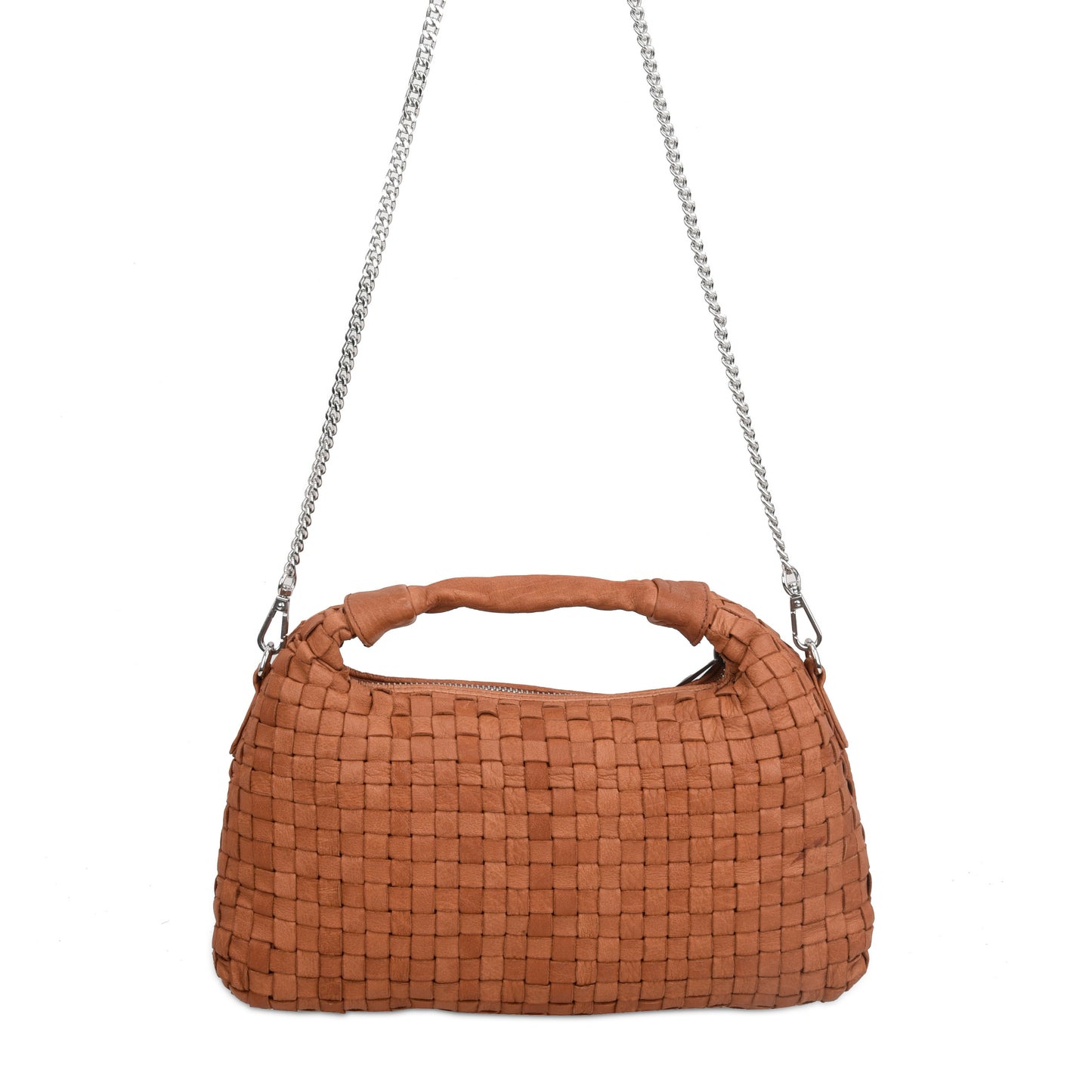 Núnoo Dandy Braided Washed Cognac Small bag Cognac