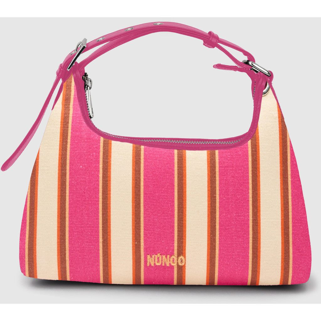 Núnoo Dandy Buckle Canvas Pink Stripes Medium Fuschia Stripes