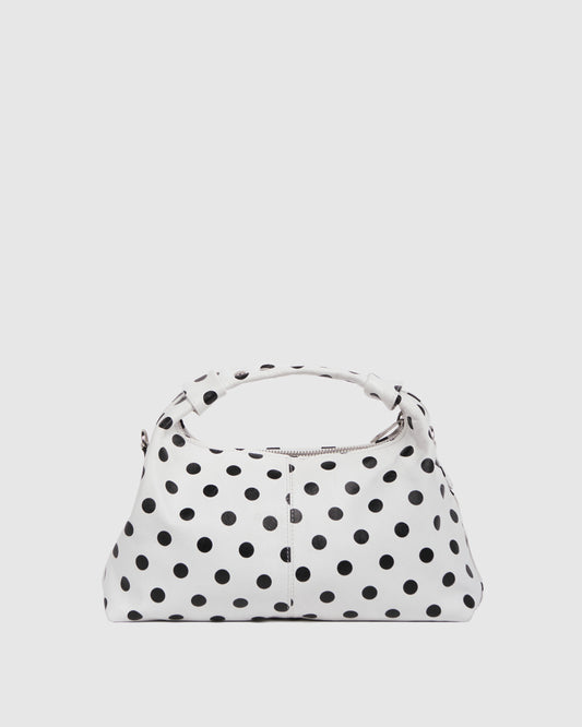 Núnoo Dandy Buckle Polka White/Black Medium White/Black