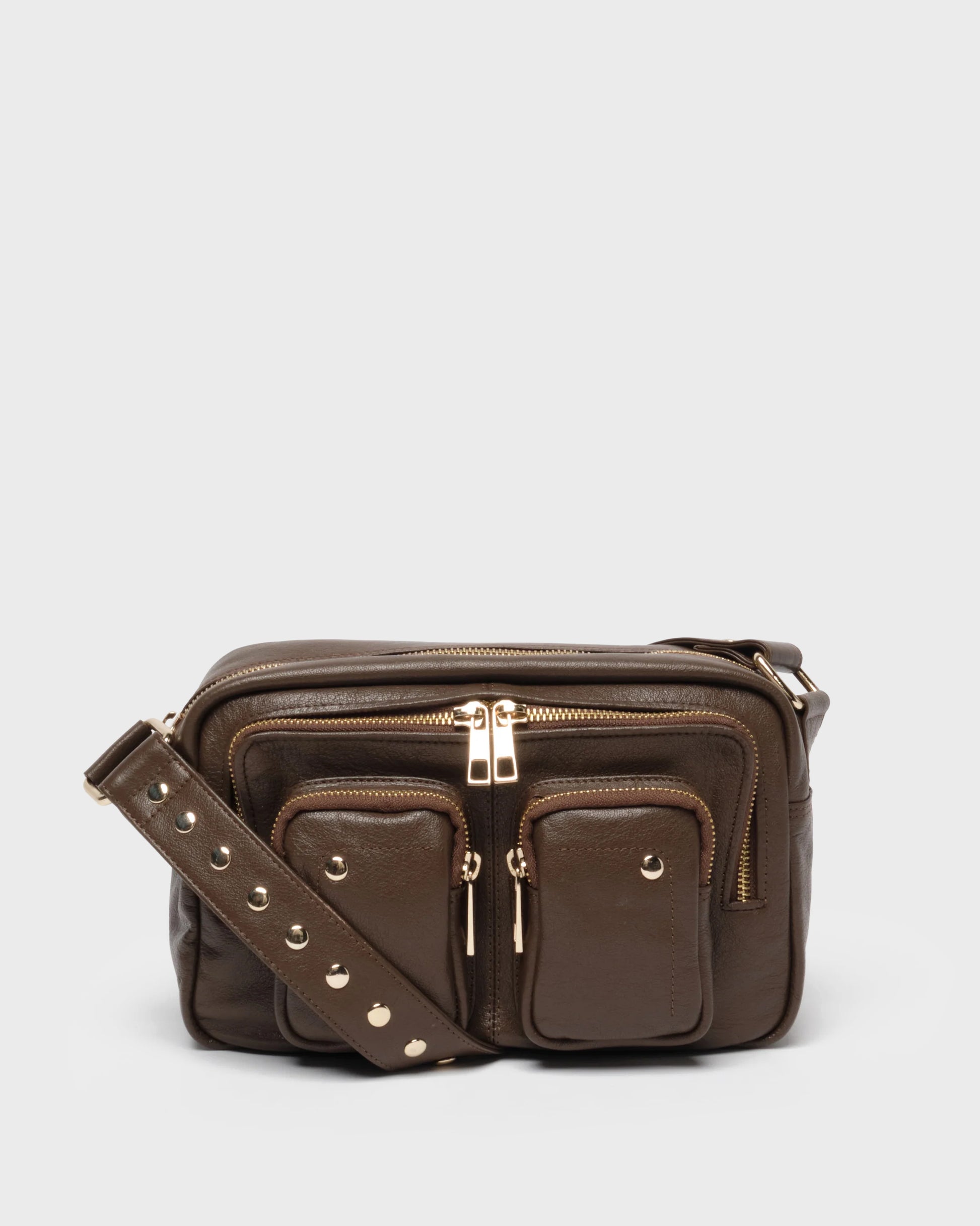 Núnoo Ellie Air 1 Dark Brown w. Gold Medium Dark brown