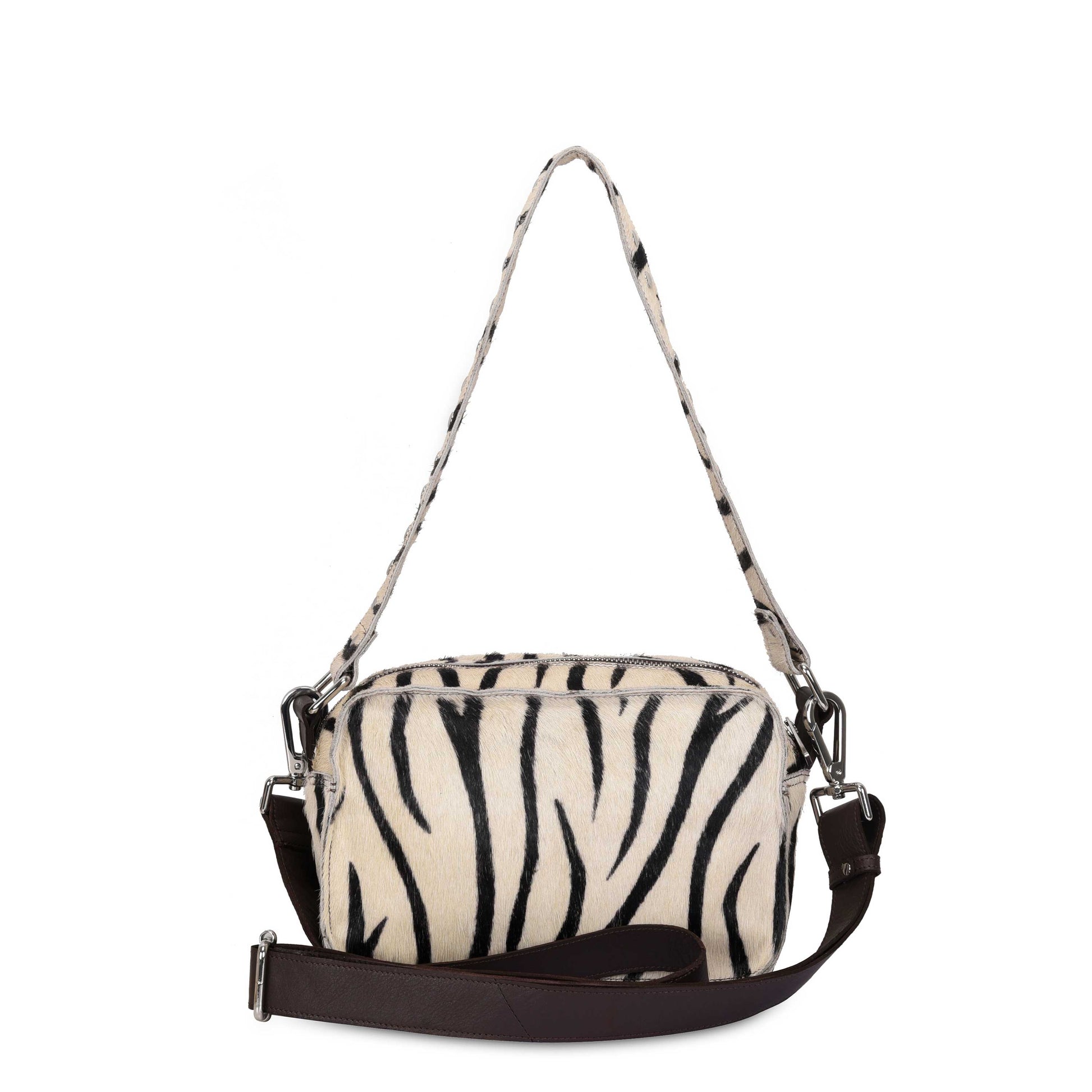 Núnoo Ellie Brown Stripes Deluxe Crossbody Stripes