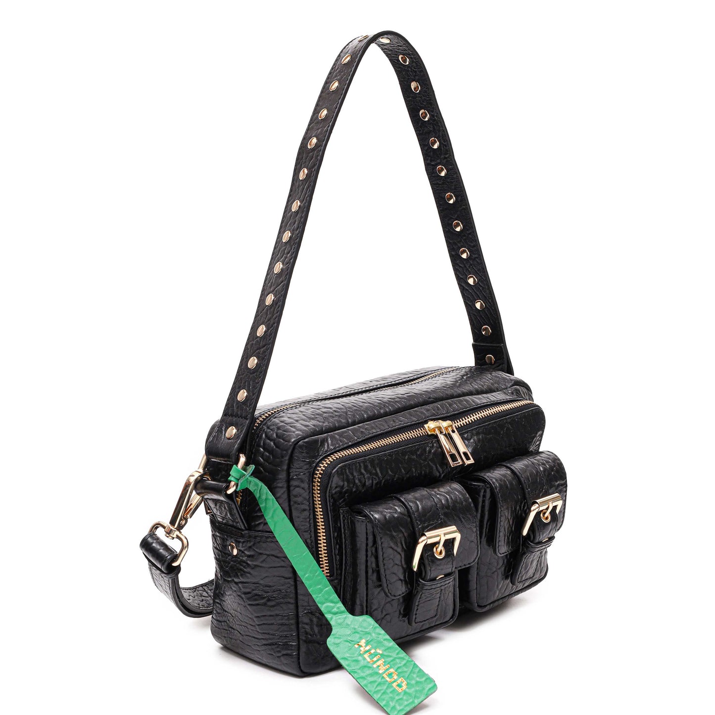 Núnoo Ellie Buckle New Zealand Grey Shoulder bags Black