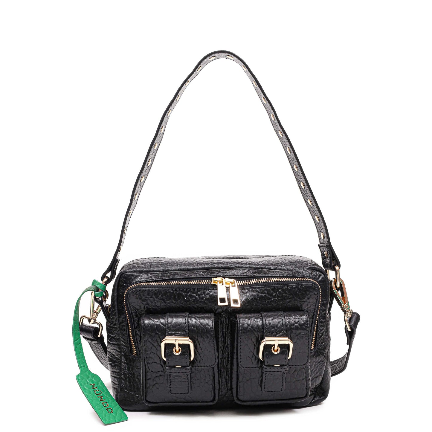 Núnoo Ellie Buckle New Zealand Grey Shoulder bags Black