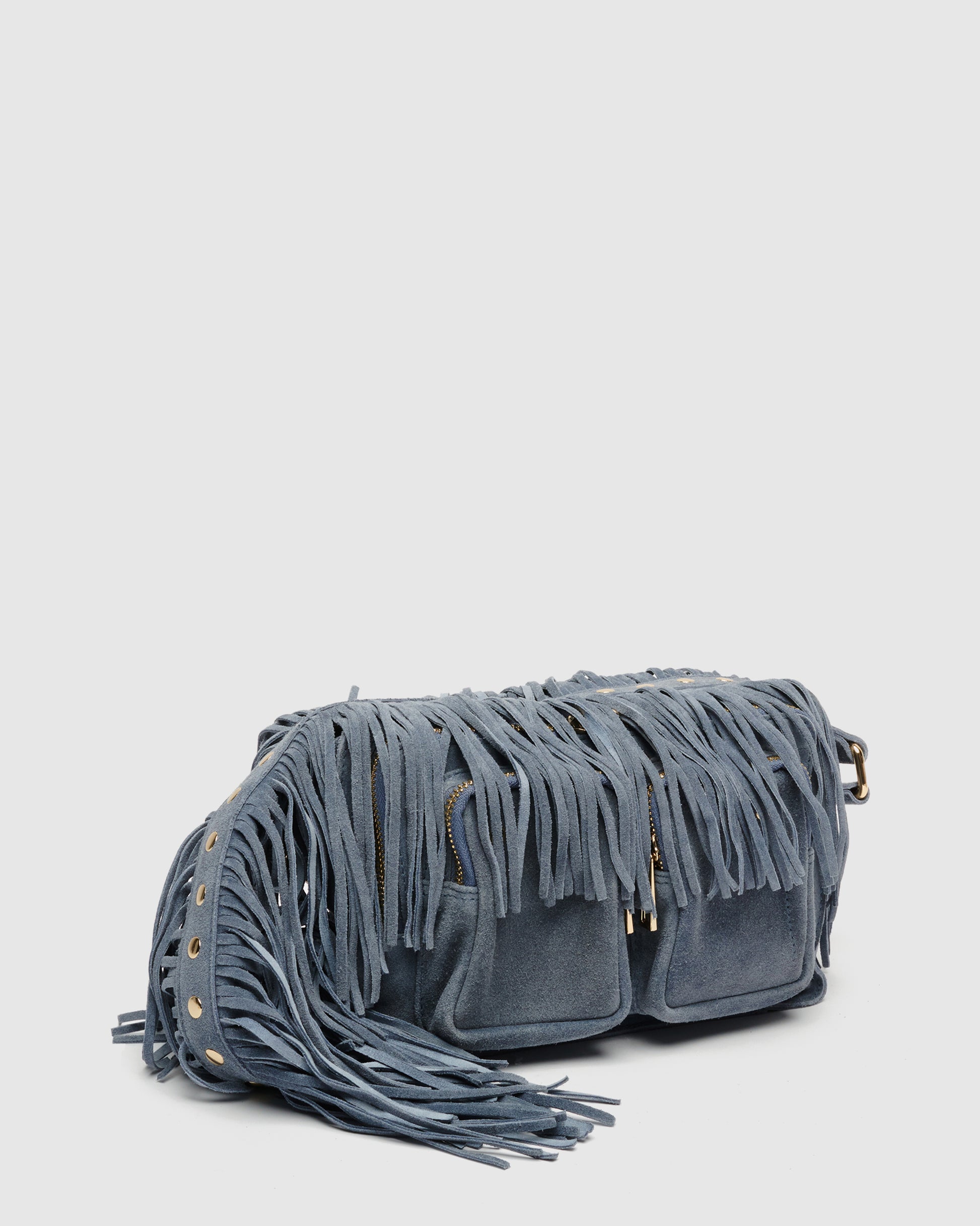 Núnoo Ellie Fringe Suede Jeans w. Gold Medium