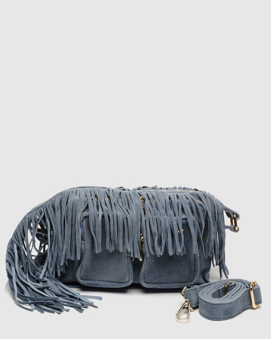 Núnoo Ellie Fringe Suede Jeans w. Gold Medium