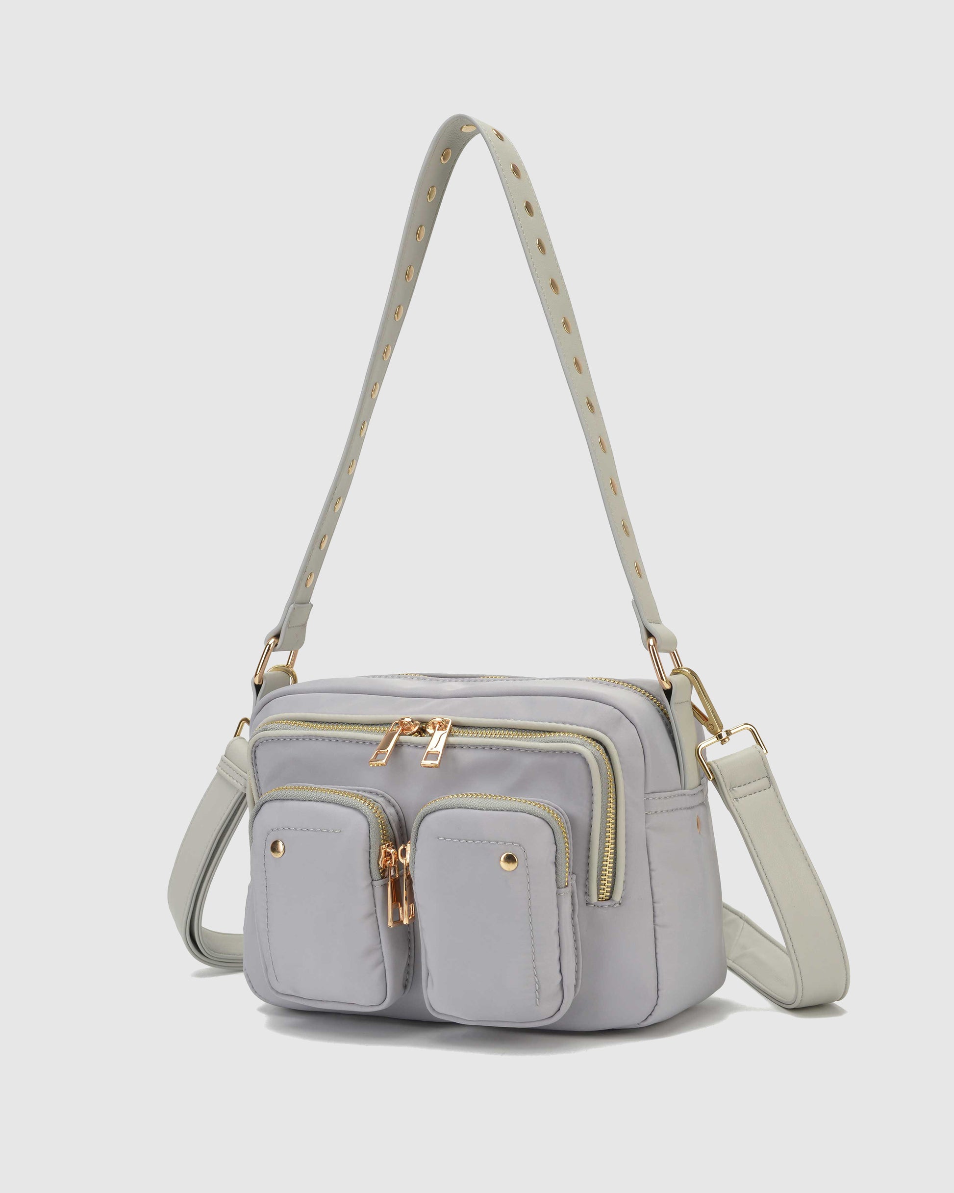 Núnoo Ellie Recycled Nylon Light Grey w. Gold Medium