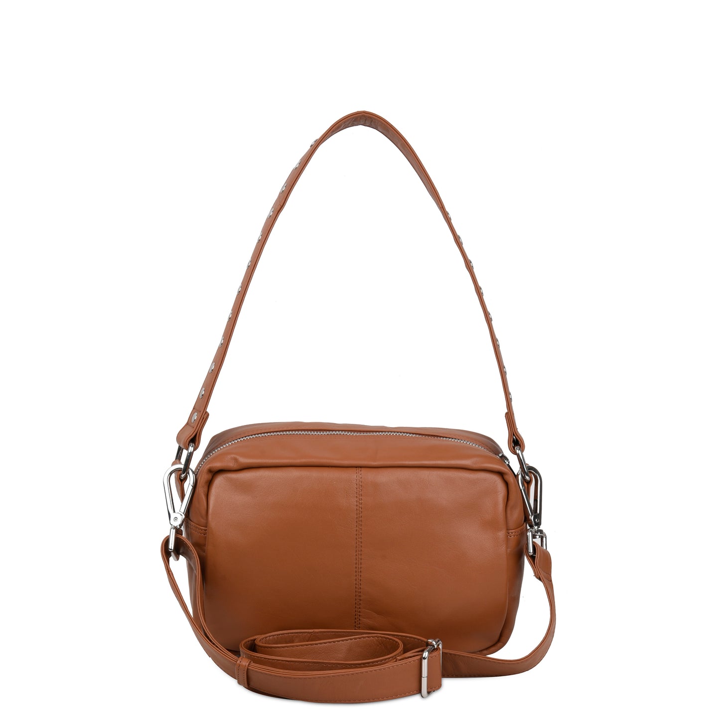 Núnoo Ellie Studs Silky Cognac Small bag Cognac