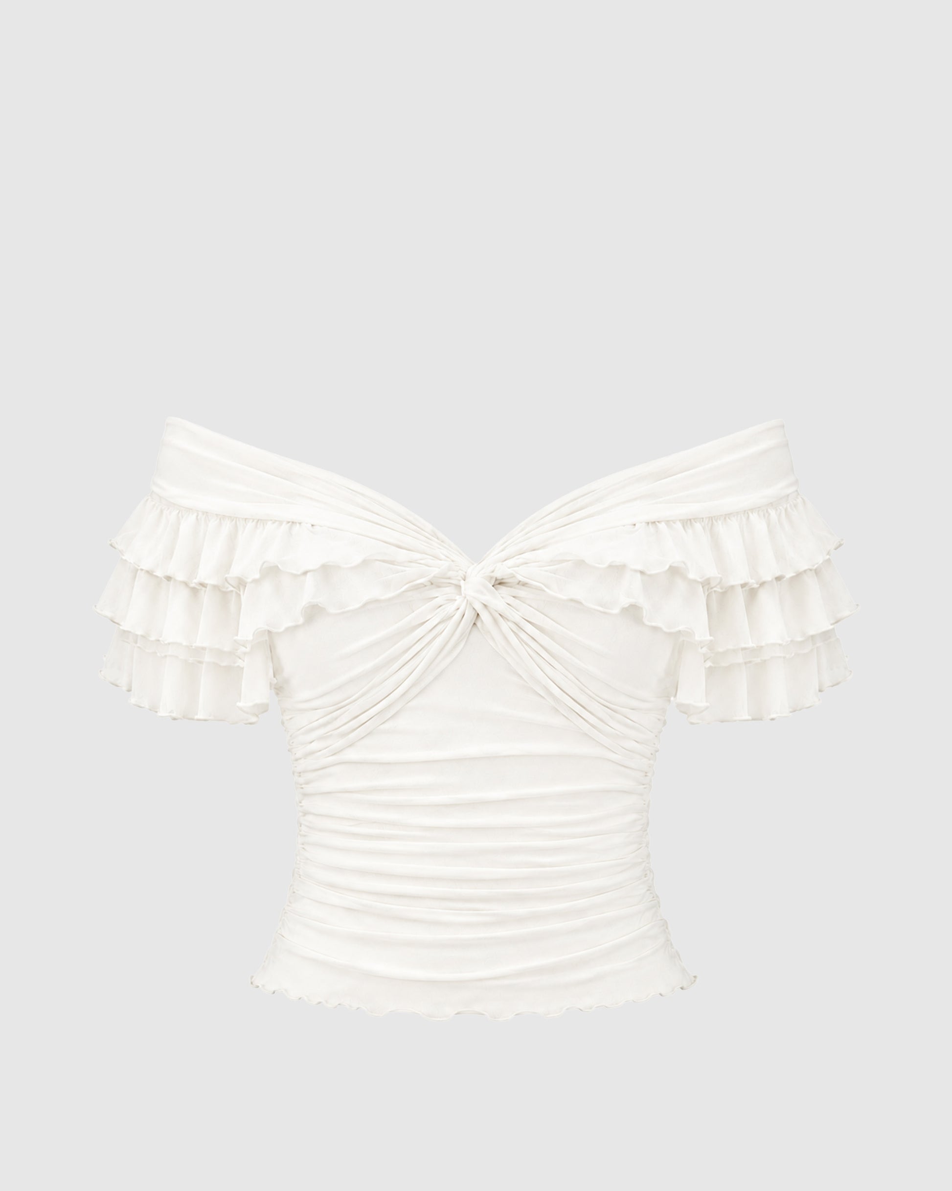 Núnoo Éloise Ruffle Top - Berg Larsen x Núnoo Berg Larsen Ivory