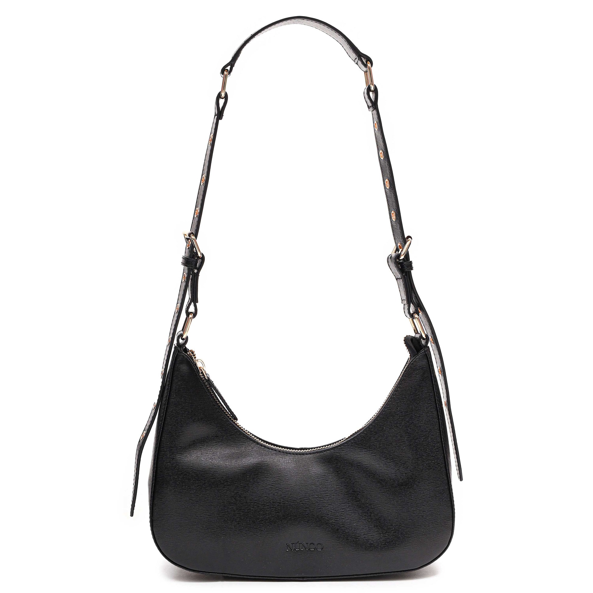 Núnoo Erin Florence Black w. Gold Small bag Black