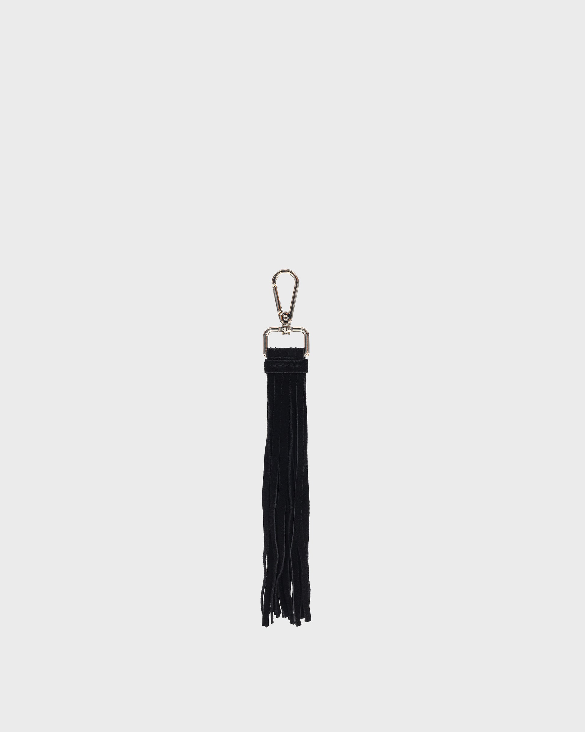 Núnoo Fringe Key Ring Suede Black w. Gold Accessories Black