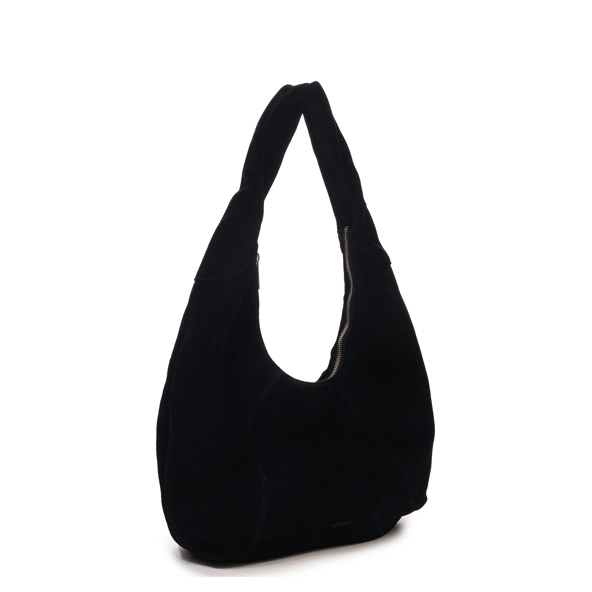 Núnoo Gabi Suede Black w. Gold Maxi Black